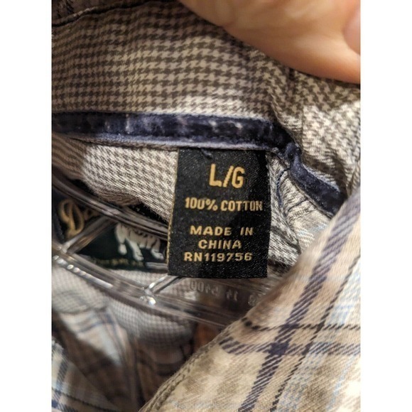 Dukes Sportswear Button Down Size Large Flannel Longsleeve 100% cotton - Picture 3 of 4